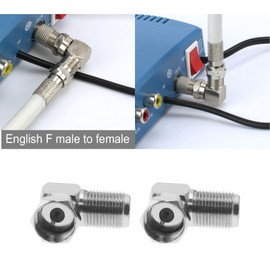 SING F LTD 10PCS F Type Male to Female Coaxial Cable Connector 90 Degree Right Angle RG6 Adapter Satellite Cable Connector for TV Modem Satellite Receiver