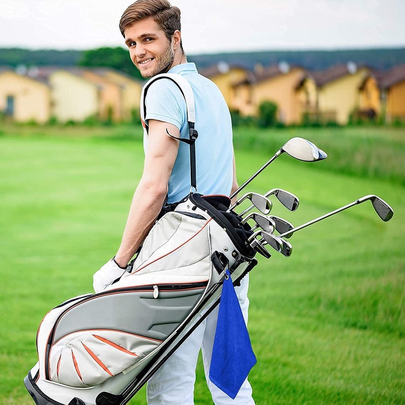 Y8HM Premium Microfiber Waffle Pattern Tri-fold Golf Towel with Carabiner