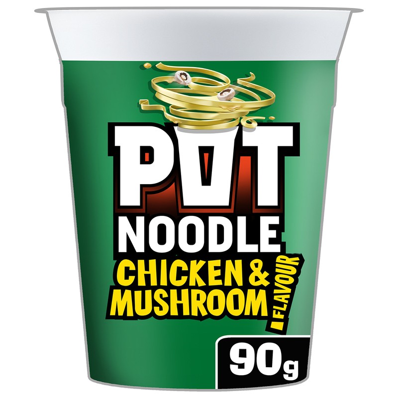 Pot Noodle Chicken and Mushroom 90 g (Pack of 12)