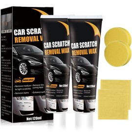 2PCS Scratch Remover for Vehicles, 2025 Upgrade Car Scratch Remover Kit with Wipe Sponge Car Paint Scratch Repair Polishing Wax for Deep Scratches
