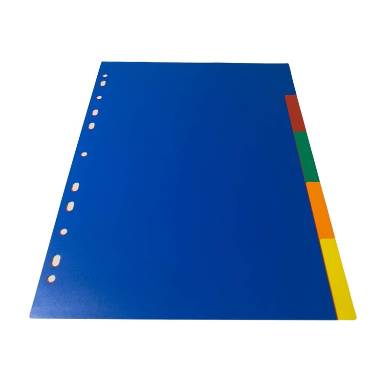 A4 5 Part Polypropylene Dividers with Index Cover