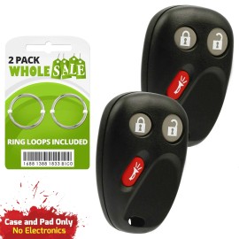 Wholesale-24-7 2 Replacement For 03 2004 2005 2006 2007 GMC Sierra 1500 2500 Key Fob Shell Case