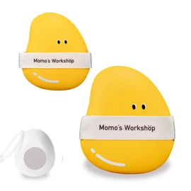 Momo's Workshop Bento Series Makeup Sponge Puff, Face Sponge for Foundation & Concealer, Makeup on Details Targeted, Travel Friendly & Reusable (J)