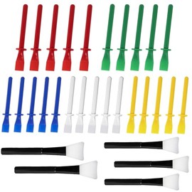 30 Pcs Silicone Glue Brush and Plastic Spreader Set, Colored Plastic Glue Applicators for Woodworking Crafts, DIY Projects, Timber, Paper and Handicrafts, Durable and Easy-to-Clean