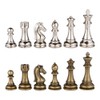 Neptune Silver and Bronze Metal Chess Pieces with 3.5 Inch