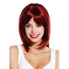 WIG ME UP - VK-28-39T350 quality women's wig medium length layered sleek waved tips signal red bright red copper red highlights