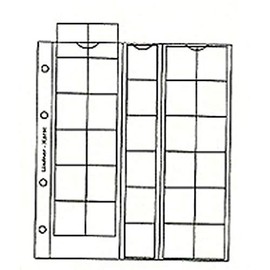 Lindner K4W Pages for coin album karat incl. white interleaf for 30 coins with max. 30 mm Ø - pack of 5