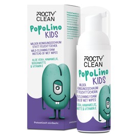 ProctyClean PopoLino Kids Mild Popo Foam Instead of Wet Wipes. Vegan & Natural Cosmetics! Makes Po and the Environment Happy. With Aloe Vera, Witch Hazel, Bergamot & Vitamin E