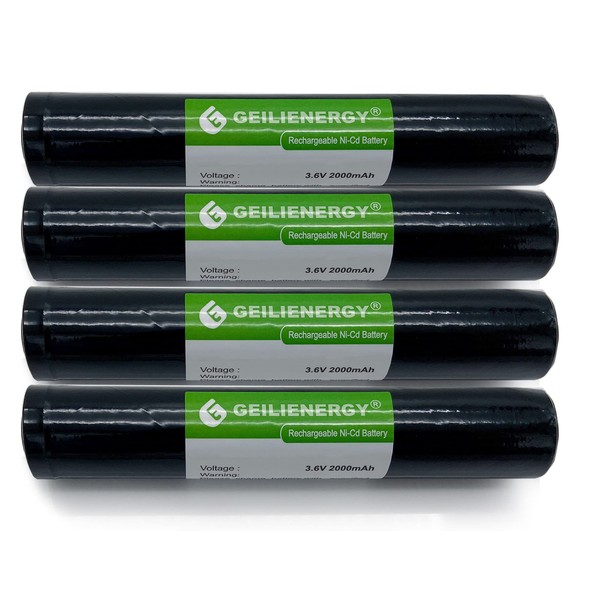 GEILIENERGY Paquete de 4 baterías digitales de 3.6 V 2000 mAh compatibles con Streamlight Stinger 75375 75175 XT
