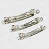 MAHAVIMOKSA 50pcs 80mm/3.15" Silver Tone Metal French Style Barrette Hair