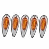 12V 24V 5 Pcs Amber Cab Roof Marker Lights Waterproof