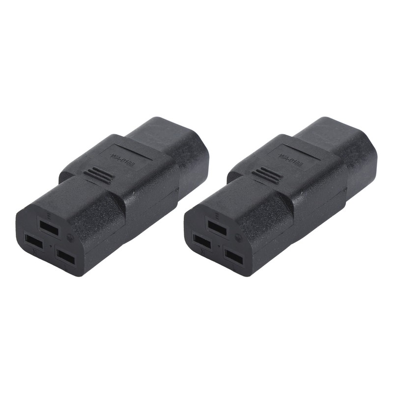 2Pcs IEC320 C14 to IEC320 C21 Power Adapter IEC320 C14
