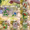 Cardinal Stained Window Panel Glass Window Hanging For Wall Decoration