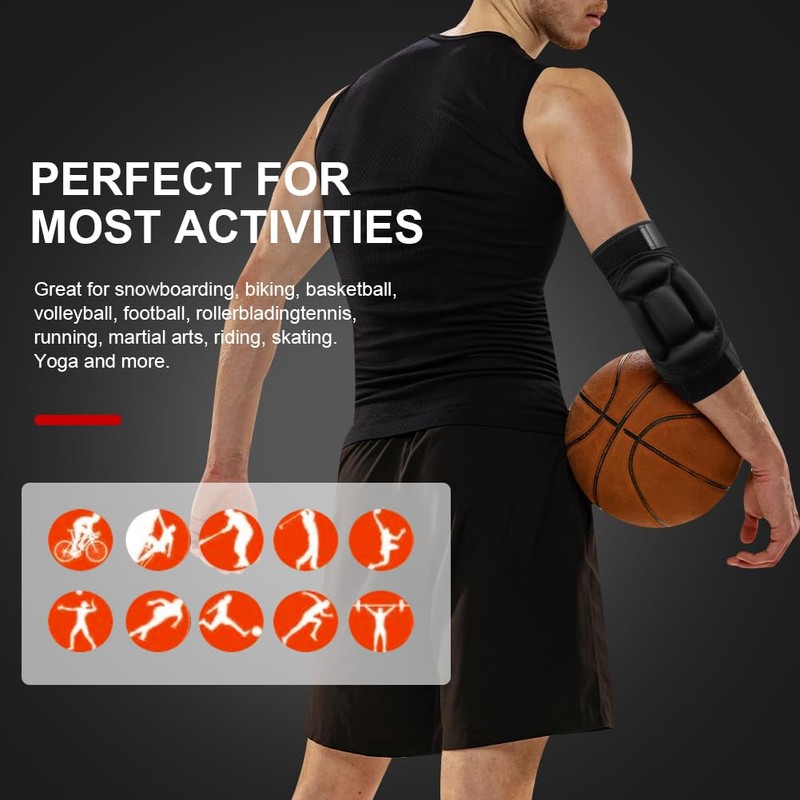 flintronic Paragomiti Boxe Gomitiera Supporto, Coppia di Gomitiere con Imbottitura,