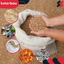 KOTARBAU® Set of 10 Polypropylene Fabric Bags 50 x 80 cm 30 kg Heavy Duty Fabric Bag White