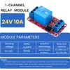 LAOMAO 24V 1-Channel Relay Module, 250VAC/10A, Optocoupler Isolation, High/Low Level