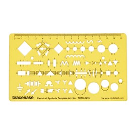 Traceease Electrical Drafting Electrical Symbols Template Drawing Stencil,Designing Template Measuring Ruler