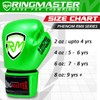 RingMaster Sports Kids Boxing Gloves Carbon Leather Training Sparring Punch