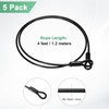 M METERXITY 5-Pack Security Cable Lock, 4FT 5mm PVC Coated