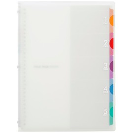 Maruman F487 Loose Leaf Binder, A4, Five Chart, 30 Holes, Clear