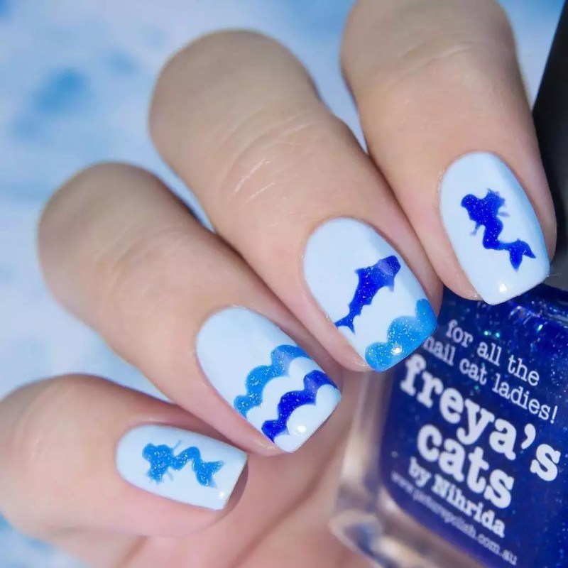 Whats Up Nails Shark Stencils for Nails, Nail Art, Nail