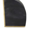 CosmoLiving by Cosmopolitan Marble Geometric Bookends with Gold Inlay, Set