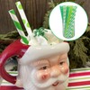 TuseRxln Green Paper Straws, Pack of 100 Biodegradable Paper Straws,