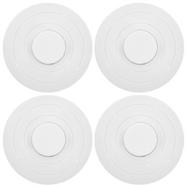 UL-Certified 4-Pack Foot Pedal Switch, Round Floor Lamp Inline Switch with Step-on Button, Easy DIY Installation for Floor Lamp On-Off Control Replacement (White)