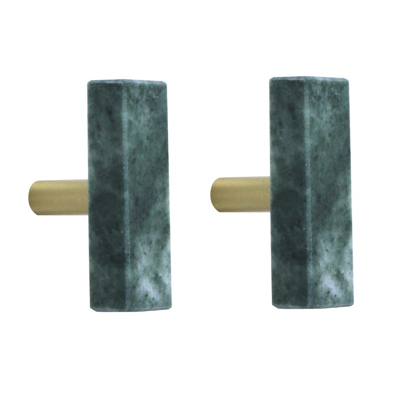 Woogim 4PCS Green 2" Square Single Hole Furniture Hardware Cabinet