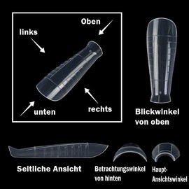 Esshogo 144 Pieces Dual Nail Forms Set, 4 Shapes Nail Extension Nail Gel Shapes Nail Set with 48 Pieces Nail Stickers for Acrylic Nail Shapes, Nail Set Manicure Tools