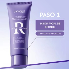 Set 6 Piezas Cremas Antiedad Y Antiarrugas Bioaqua Con Retinol Cuidado Facial Hidrata, Reafirma Y Reduce Líneas De Expresión