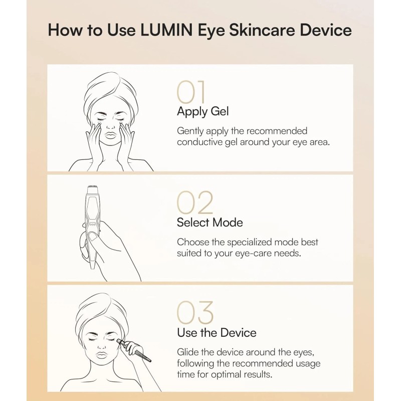INIA LUMIN Under-Eye Red Light Therapy for Face, 4-in-1 Beauty