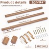 JRZOO Wood Curtain Rods, 1'' Decorative Adjustable Rustic Farmhouse Drapery