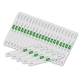 Pack of 25 Slim Straight Nail Files Natural Series 100/180 grit Nail4U Professional Nail File Emery Board Nail Styling Tools Art Set Manicure Pedicure Acrylic Gel Tips