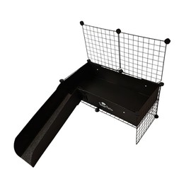 Corrugated Plastic Loft and Ramp for C&C Cage - for use with 13.8" Grids ONLY - use with Modular Grid Cages for Guinea Pigs and Other Small Pets (Pink)