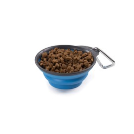 Dexas Pets Collapsible Travel Cup, Small/1 Cup Capacity, Pro Blue