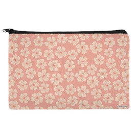 Peachy Flowers Makeup Cosmetic Bag Organizer Pouch
