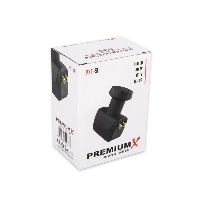 PremiumX Twin LNB Black SAT Direct Connection 2 Subscribers Satellite