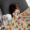 LOSIVISHE Autumn Harvest Flannel Throw Blanket – Fall Pumpkin and