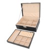 Double Layer Jewelry Box Soft PU Leather Jewelry Storage Organizer