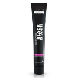 Curaprox Black is White Toothpaste – for Teeth Whitening & Fresh Breath | Charcoal Formula with Fluoride | 90 ml |Single Pack
