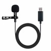 NewTH USB Mikrofon PC Omnidirektionaler Kondensator Lavalier Clip on Mic