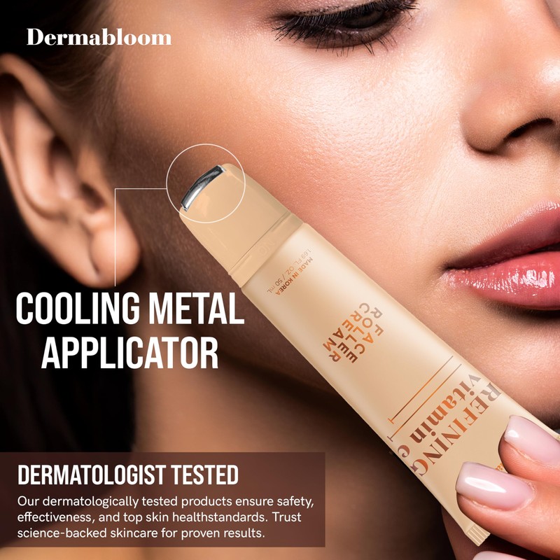 Dermabloom Vitamin C Face Roller Cream – Brightens, Firms, Hydrates