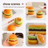 Lifelisa Cute Hamburger Toothpick Holder with Lid, Ceramic Toothpick Dispenser