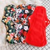 Juego de 6 almohadillas para orejas menstruales reutilizables e impermeables,