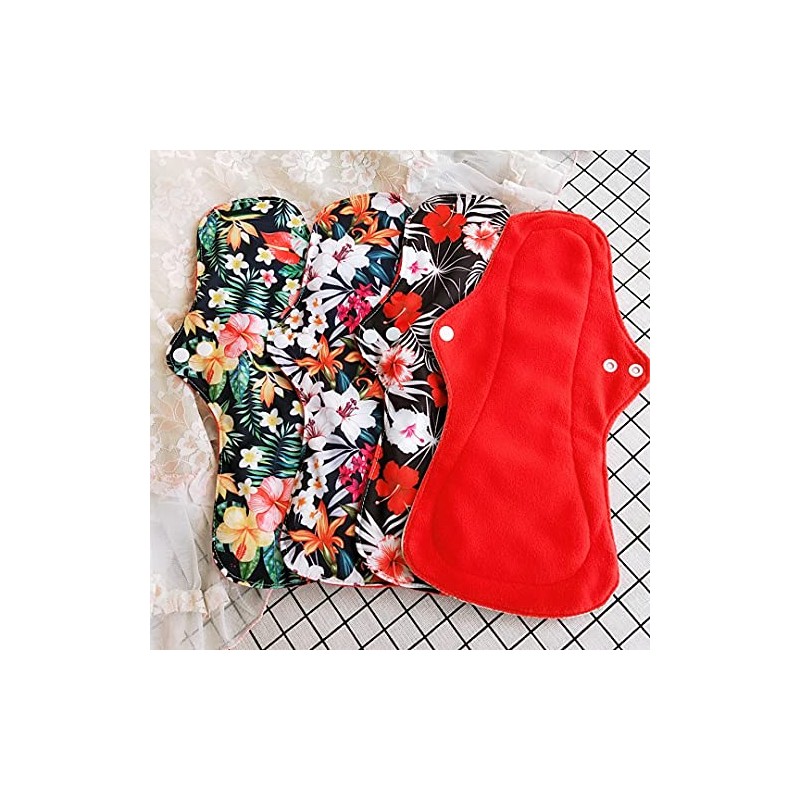 Juego de 6 almohadillas para orejas menstruales reutilizables e impermeables,