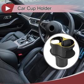 HEROFFIX 1 Pc for Most Vehicles 2 in 1 Car Cup Holder Drink Holder Cup Extender Holder 127x64x121mm Carbon Fiber Black ABS