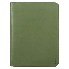 RHODIA 168118C - Briefcase Rhodiarama Sage - for Notepads and Notebooks A4 or A4+ | Dimensions Closed 25.5x34 cm - Pocket for Tablet - Premium Faux Leather
