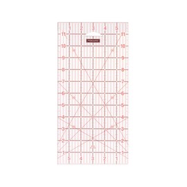 Fiskars Acrylic Ruler 6” x 12”, Optimal for Patchwork, Various shapes, 1004744