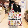 TOBGBE Switzerland Souvenir Gifts Swiss Themed Traveling Travel Vacation Bag